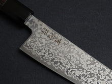 Load image into Gallery viewer, KICHIJI HIKARI SLD STAINLESS CLAD DAMASCUS KUROZOME GYUTO 195MM OCTAGONAL WENGE HANDLE