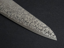 Load image into Gallery viewer, KICHIJI HIKARI SLD STAINLESS CLAD DAMASCUS KUROZOME GYUTO 195MM OCTAGONAL WENGE HANDLE