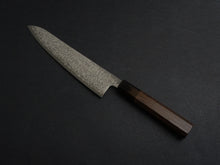 Load image into Gallery viewer, KICHIJI HIKARI SLD STAINLESS CLAD DAMASCUS KUROZOME GYUTO 195MM OCTAGONAL WENGE HANDLE