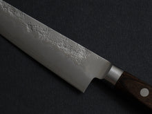 Load image into Gallery viewer, KICHIJI GINSAN NASHIJI PETTY KNIFE 135MM BROWN HANDLE (WITH BOLSTER)