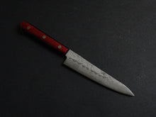 Load image into Gallery viewer, OUL GINSAN NASHIJI PETTY KNIFE 135MM RED HANDLE (NO BOLSTER)