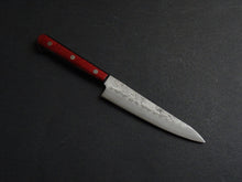 Load image into Gallery viewer, OUL GINSAN NASHIJI PETTY KNIFE 135MM RED HANDLE (NO BOLSTER)