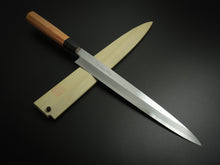 Load image into Gallery viewer, KICHIJI JOSAKU YANAGIBA 300MM OCTAGONAL JAPANESE RED PINE WOOD HANDLE**