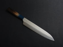 Load image into Gallery viewer, KICHIJI VG-5 HAMMERED GYUTO 240MM OCTAGONAL AKATSUKI (BURNT & DYED) HANDLE