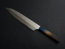 Load image into Gallery viewer, KICHIJI VG-5 HAMMERED GYUTO 240MM OCTAGONAL AKATSUKI (BURNT & DYED) HANDLE