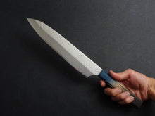 Load image into Gallery viewer, KICHIJI VG-5 HAMMERED GYUTO 240MM OCTAGONAL AKATSUKI (BURNT & DYED) HANDLE