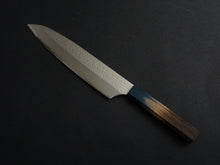 Load image into Gallery viewer, KICHIJI VG-5 HAMMERED GYUTO 210MM OCTAGONAL AKATSUKI (BURNT & DYED) HANDLE