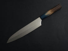 Load image into Gallery viewer, KICHIJI VG-5 HAMMERED GYUTO 210MM OCTAGONAL AKATSUKI (BURNT & DYED) HANDLE