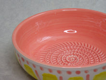 Load image into Gallery viewer, TIERRA COCIDA VINTAGE POTTERY GRATER BOWL (PINK & YELLOW)