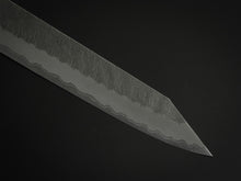Load image into Gallery viewer, NIGARA AOGAMI SUPER CORE STAINLESS CLAD MIGAKI HAMMERED KIRITSUKE SUJIHIKI 255MM