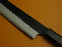 Load image into Gallery viewer, NIGARA SG2 KUROUCHI HAMMERED KIRITSUKE SUJIHIKI 255MM OCTAGONAL WENGE HANDLE*