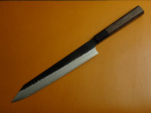 Load image into Gallery viewer, NIGARA SG2 KUROUCHI HAMMERED KIRITSUKE SUJIHIKI 255MM OCTAGONAL WENGE HANDLE*