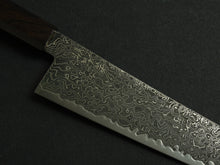 Load image into Gallery viewer, KICHIJI RYUHYO KUROZOME SG2 DAMASCUS KIRITSUKE GYUTO 210MM OCTAGONAL MONO EBONY HANDLE*