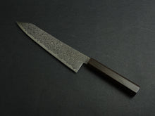 Load image into Gallery viewer, KICHIJI RYUHYO KUROZOME SG2 DAMASCUS KIRITSUKE GYUTO 210MM OCTAGONAL MONO EBONY HANDLE*