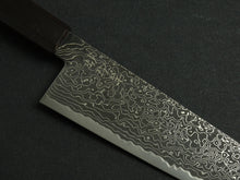 Load image into Gallery viewer, KICHIJI RYUHYO KUROZOME SG2 DAMASCUS BUNKA 180MM OCTAGONAL MONO EBONY HANDLE