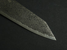Load image into Gallery viewer, KICHIJI RYUHYO KUROZOME SG2 DAMASCUS BUNKA 180MM OCTAGONAL MONO EBONY HANDLE