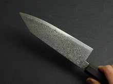 Load image into Gallery viewer, KICHIJI RYUHYO KUROZOME SG2 DAMASCUS BUNKA 180MM OCTAGONAL MONO EBONY HANDLE