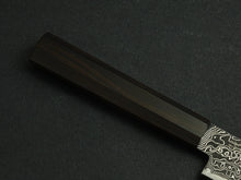 Load image into Gallery viewer, KICHIJI RYUHYO KUROZOME SG2 DAMASCUS PETTY 150MM OCTAGONAL MONO EBONY HANDLE