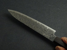 Load image into Gallery viewer, KICHIJI RYUHYO KUROZOME SG2 DAMASCUS PETTY 150MM OCTAGONAL MONO EBONY HANDLE