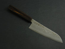 Load image into Gallery viewer, KICHIJI GINREI GINSAN NASHIJI SANTOKU 170MM OCTAGONAL MONO EBONY HANDLE*