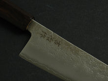 Load image into Gallery viewer, KICHIJI GINREI GINSAN NASHIJI SANTOKU 170MM OCTAGONAL MONO EBONY HANDLE*