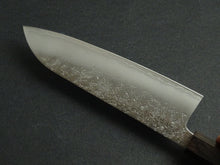 Load image into Gallery viewer, KICHIJI GINREI GINSAN NASHIJI SANTOKU 170MM OCTAGONAL MONO EBONY HANDLE*