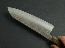 Load image into Gallery viewer, KICHIJI GINREI GINSAN NASHIJI SANTOKU 170MM OCTAGONAL MONO BUBINGA HANDLE*