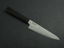 Load image into Gallery viewer, KICHIJI GINREI GINSAN NASHIJI KO-SANTOKU 150MM OCTAGONAL MONO EBONY HANDLE