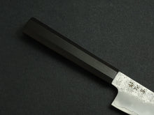 Load image into Gallery viewer, KICHIJI GINREI GINSAN NASHIJI KO-SANTOKU 150MM OCTAGONAL MONO EBONY HANDLE