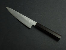 Load image into Gallery viewer, KICHIJI GINREI GINSAN NASHIJI KO-SANTOKU 150MM OCTAGONAL MONO EBONY HANDLE
