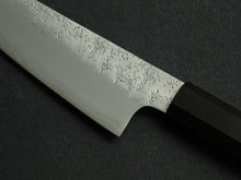 Load image into Gallery viewer, KICHIJI GINREI GINSAN NASHIJI KO-SANTOKU 150MM OCTAGONAL MONO EBONY HANDLE