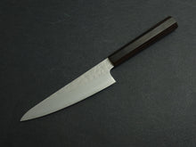 Load image into Gallery viewer, KICHIJI GINREI GINSAN NASHIJI KO-SANTOKU 150MM OCTAGONAL MONO EBONY HANDLE