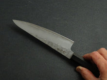 Load image into Gallery viewer, KICHIJI GINREI GINSAN NASHIJI KO-SANTOKU 150MM OCTAGONAL MONO EBONY HANDLE