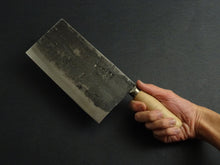Load image into Gallery viewer, SENTAN SHIROGAMI-2 CARBON STEEL KUROUCHI CLEAVER 190MM