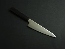 Load image into Gallery viewer, KICHIJI HIKARI SLD STAINLESS CLAD 3 LAYER KO-SANTOKU 150MM OCTAGONAL MONO EBONY HANDLE