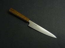 Load image into Gallery viewer, TSUNEHISA VG-10 DAMASCUS PETTY KNIFE 150MM OCTAGONAL BLACK OAKWOOD HANDLE