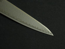 Load image into Gallery viewer, TSUNEHISA VG-10 DAMASCUS PETTY KNIFE 150MM OCTAGONAL BLACK OAKWOOD HANDLE