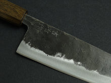 Load image into Gallery viewer, KICHIJI KUROGANE AOGAMI-2 KUROUCHI SANTOKU 165MM OCTAGONAL MONO BUBINGA HANDLE*