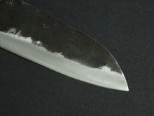Load image into Gallery viewer, KICHIJI KUROGANE AOGAMI-2 KUROUCHI SANTOKU 165MM OCTAGONAL MONO BUBINGA HANDLE*