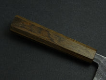 Load image into Gallery viewer, KICHIJI KUROGANE AOGAMI-2 KUROUCHI SANTOKU 165MM OCTAGONAL MONO BUBINGA HANDLE*