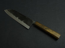 Load image into Gallery viewer, KICHIJI KUROGANE AOGAMI-2 KUROUCHI SANTOKU 165MM OCTAGONAL MONO BUBINGA HANDLE*