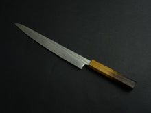 Load image into Gallery viewer, KICHIJI AUS-10 NAWAME DAMASCUS SUJIHIKI 240MM OCTAGONAL BURNT OAK HANDLE
