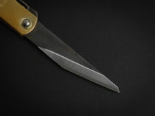 Load image into Gallery viewer, HIGONOKAMI AOGAMI WARIKOMI KIRIDASHI KNIFE BRASS HANDLE