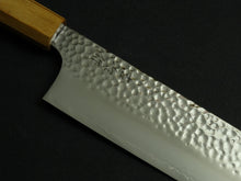Load image into Gallery viewer, KICHIJI HAYABUSA VG-10 HAMMERED NAKIRI KNIFE 170MM OCTAGONAL MONO OLIVE HANDLE