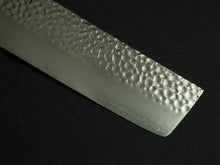 Load image into Gallery viewer, KICHIJI HAYABUSA VG-10 HAMMERED NAKIRI KNIFE 170MM OCTAGONAL MONO OLIVE HANDLE
