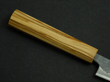Load image into Gallery viewer, HATSUKOKORO SUMI AOGAMI-2 KUROUCHI PARING 80MM OCTAGONAL MONO OLIVE HANDLE