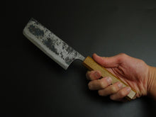 Load image into Gallery viewer, AOGAMI-2 KUROUCHI NASHIJI SMALL NAKIRI 120MM OCTAGONAL OAKWOOD HANDLE