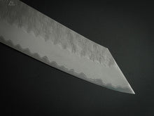 Load image into Gallery viewer, NIGARA AOGAMI SUPER CORE STAINLESS CLAD MIGAKI HAMMERED KIRITSUKE GYUTO 210MM