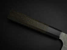 Load image into Gallery viewer, NIGARA AOGAMI SUPER CORE STAINLESS CLAD MIGAKI HAMMERED KIRITSUKE GYUTO 210MM