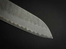Load image into Gallery viewer, NIGARA AOGAMI SUPER CORE STAINLESS CLAD MIGAKI HAMMERED SANTOKU 180MM*
